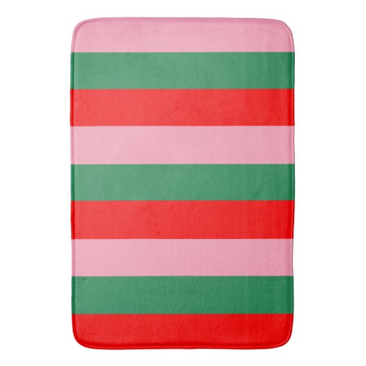 Contemporary Christmas Stripes  Badmat (Voorkant Verticaal)