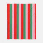 Contemporary Christmas Stripes  Fleece Deken (Voorkant)