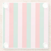 Contemporary Christmas Stripes  Glazen Onderzetter (Achterkant)