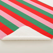 Contemporary Christmas Stripes  Sherpa Deken (3/4)