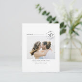 Contemporary Clean Minimalist Bewaar de datumfoto Save The Date (Staand voorkant)