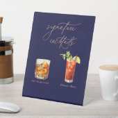 Contemporary Cocktails Signature Drinks Reclamebord Met Voetstuk (Insitu)