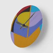 Contemporary Color Interplay Round Clock Ronde Klok (Hoek)