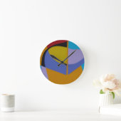 Contemporary Color Interplay Round Clock Ronde Klok (Huis)