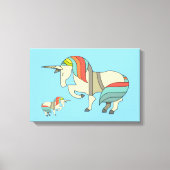 Contemporary Colorful Unicorn Canvas Print (Voorkant)