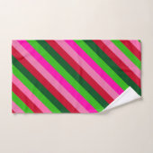 Contemporary Colors Christmas Stripes  Bad Handdoek (Handdoek)