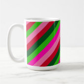 Contemporary Colors Christmas Stripes  Koffiemok (Links)