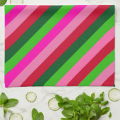 Contemporary Colors Christmas Stripes  Theedoek (Gevouwen)