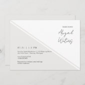 Contemporary Cream Simplicity Vrijgezellenfeest Kaart (Voorkant / Achterkant)