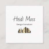 Contemporary Design Consultant QR code Modern Vierkante Visitekaartje (Voorkant)