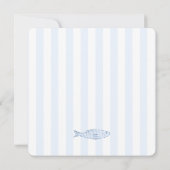 Contemporary Doodle Fish Fry Engagement Party Kaart (Achterkant)