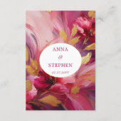 Contemporary Elegance: Fuchsia Pink Gold Informatiekaartje (Achterkant)