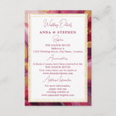 Contemporary Elegance: Fuchsia Pink Gold Informatiekaartje (Voorkant)