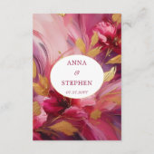 Contemporary Elegance: Fuchsia Pink Gold Informatiekaartje (Achterkant)