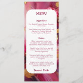 Contemporary Elegance: Fuchsia Pink Gold Menu (Voorkant)