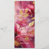 Contemporary Elegance:  Fuchsia Pink Gold Menu (Voorkant)