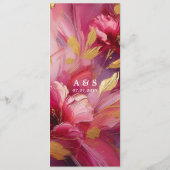 Contemporary Elegance:  Fuchsia Pink Gold Menu (Achterkant)