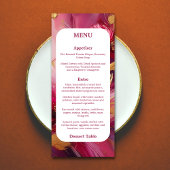 Contemporary Elegance: Fuchsia Pink Gold Menu