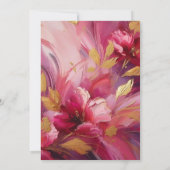 Contemporary Elegance: Fuchsia Pink Gold Save Date Kaart (Achterkant)