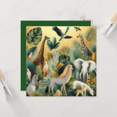 Contemporary exotic animals and birds 1 gold kaart (Voorkant / Achterkant in situ)