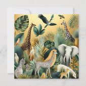 Contemporary exotic animals and birds 1 gold kaart (Voorkant)