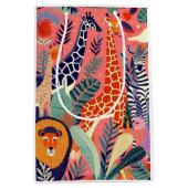 Contemporary exotic animals and birds 1 pink medium cadeauzakje (Voorkant)