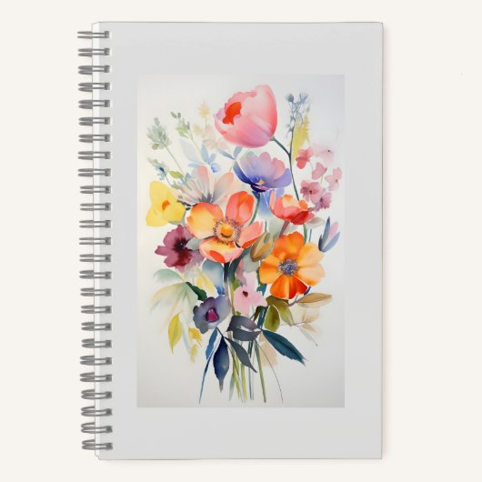 Contemporary Floral Wall Decor Art # 1 Notitieboek (Voorkant)