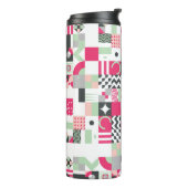 Contemporary geometric mosaic seamless pattern wit thermosbeker (Gedraaid links)