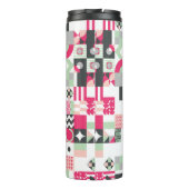 Contemporary geometric mosaic seamless pattern wit thermosbeker (Achterkant)