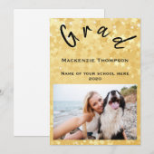 Contemporary Graduation Photo Announcement Feestdagenkaart (Voorkant / Achterkant)