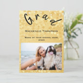 Contemporary Graduation Photo Announcement Feestdagenkaart (Staand voorkant)