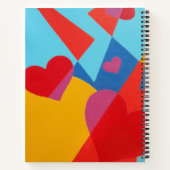 Contemporary Heart Spiral Notebook – Bold Colors Notitieboek (Achterkant)