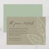 CONTEMPORARY KRAFT AQUA BLUE LEAVES INFORMATIE INFORMATIEKAARTJE (Voorkant / Achterkant)