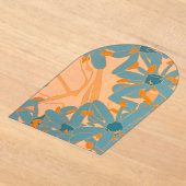 Contemporary Leaf Design in Peach Acryl Uitnodigingen (Laagn)