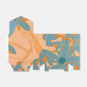 Contemporary Leaf Design in Peach Bedankdoosjes (Uitgevouwen)