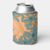 Contemporary Leaf Design in Peach Blikjeskoeler (Blikje Achterkant)