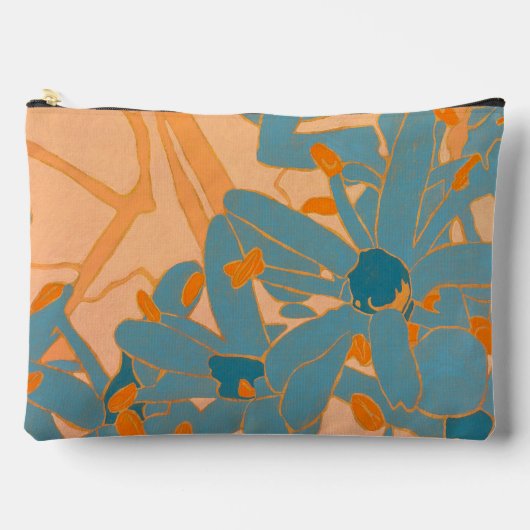Contemporary Leaf Design in Peach Etui (Voorkant)