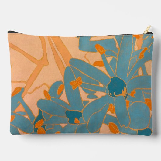 Contemporary Leaf Design in Peach Etui (Achterkant)