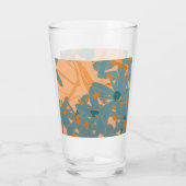 Contemporary Leaf Design in Peach  Glas (Achterkant)