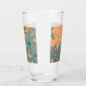 Contemporary Leaf Design in Peach  Glas (Links)