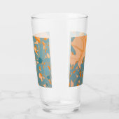 Contemporary Leaf Design in Peach  Glas (Rechts)