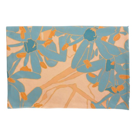 Contemporary Leaf Design in Peach  Kussensloop (Voorkant)