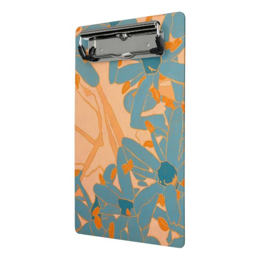 Contemporary Leaf Design in Peach Mini Klembord (Angled2)