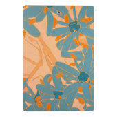 Contemporary Leaf Design in Peach Mini Klembord (Achterkant)