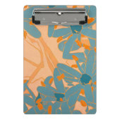 Contemporary Leaf Design in Peach Mini Klembord (Voorkant)