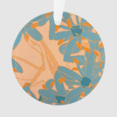 Contemporary Leaf Design in Peach Ornament (voorkant)