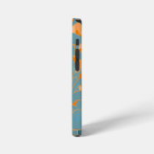 Contemporary Leaf Design in Peach Phone Cover iPhone Hoesje (Linkerkant)