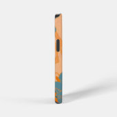 Contemporary Leaf Design in Peach Phone Cover iPhone Hoesje (Rechterkant)