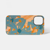 Contemporary Leaf Design in Peach Phone Cover iPhone Hoesje (Achterkant horizontaal)