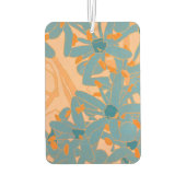 Contemporary Leaf Design in Peach Phone Cover Luchtverfrisser (Achterkant)
